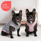 KYEESE 2Pack Dog Shirt, Lightweight Sun Protection Sleeveless Dog T Shirts for Small Dogs Girl, Breathable Pet Reflective Tank Top Summer Dogs Clothes for Outdoor Walking, Pink+Grey, L