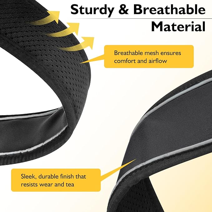 Mayerzon 2 Inch Wide Martingale Collar for Large Dogs, Patented No Pull Walking Training Dog Collar for Pitbull German Shepherd, with Buckle, Reflective Stitching, Adjustable (Black, XL)