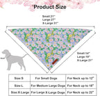 ADOGGYGO Floral Dog Bandanas, Spring Summer Daisy Pet Scarf, Premium Fabric, Purple Pink Flower Bandanas for Extra Large Dogs (X-Large)