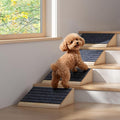 COZIWOW 4 PCS Dog Ramp for Stairs, Non-Slip | Sturdy | Wooden Dog Stairs Pet Ramp for Small Medium Dogs Cat, Pet Steps Stair Wedges Assist for Injured & Older Pets, Gentle Slope Step Stairs(4)