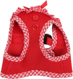 Puppia Vivien Vest Dog Harness Step-in All Season Mesh Cute No Pull No Choke Walking Training for Small Dog, Red, X-Small