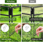 PJYuCien Dog Playpen with Top Cover and Bottom Pad - Metal Foldable Exercise Pen, 8 Panels 24" H x 24" W Indoor Outdoor Pet Fence Puppy Crate Kennel, Black