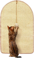 Uranshin Sisal Cat Scratching Pads, Cat Scratcher Mats, Wall Cat Scratch Board, Wear-Resistant Scratching Mat Carpet, Anti cat Scratch Wall Sofa Protector (Sisal Primary Color, 23.6" Lx15.7 W, 1PC)