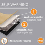 K&H Pet Products Self-Warming Dog Crate Pad, Medium Self Heated Dog & Cat Bed Mat, Portable, Machine Washable, No Electric Needed, Adjustable Fit, Non-Slip Bottom - Medium 31 X 21in Gray