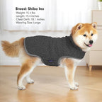 cyeollo Small Dog Coat, Sherpa Dog Winter Coat Reversible Warm Fleece Dogs Jackets Sweater Vest for Small Dogs Male with Leash Hole, Soft Cold Weather Pet Clothes, Dark Grey L