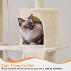 Topeakmart Cat Tower for Indoor Cats 63.5inch, Cat Furniture Condo with Scratching Posts as Kitten Activity Center