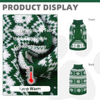 KOOLTAIL Cable Knit Dog Sweater Turtleneck, Cold Weather Pullover Classic Knitwear, Snowflake Pattern Thick Warm Winter Pet Clothes, Dog Christmas Sweater for Small Medium Large Dogs Cats, Green L