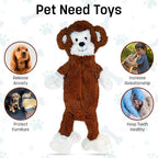 FGA MARKETPLACE Pack of 3 Flat NO Stuffing NO Squeak Plush Dog Toy, Funny Style Will Entertain Your Pet for Hours, Recommended for Small and Medium Dog 21 INCH Long