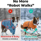 Softshell Dog Winter Vest, Fleece Lined Water-Repellent Jacket with Fur-Safe Buckle (No Hook & Loop) for Hiking, Adjustable Reflective Winter Coat for Active Dogs (Aurantium, Medium)