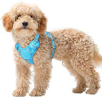 BARKBAY No Pull Dog Harness Large Reflective Dog Harness with Front Clip and Easy Control Handle for Walking Training Running with ID tag Pocket(Blue,XS)