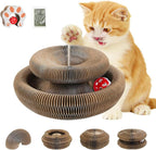 Flexible Cat Scratcher Toy, Interactive Foldable Magic Organ Cat Scratcher for Indoor Cats, Bored Kittens & Adults, Durable Cardboard Cat Toy for Exercise & Stress Relief