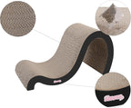 CSR1013A Kona 27" Modern Cardboard Double-Sided Wave Cat Scratcher with Catnip, Ink