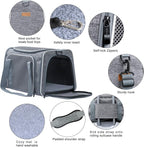Cat Carrier - Portable Foldable Dog Pet Carrier, Soft-Sided Pet Bag up to 15 Lbs, Airline Approved Travel Puppy Carrier