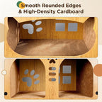 Gimars Cat Scratcher, Double Layer Cat Scratching Board Cardboard Cat Scratcher House for Indoor Cats, Large Cat Scratcher Bed for Scratch, Hide & Rest, Heavy Duty 20kg Load,51 x 43 x 28.5 cm