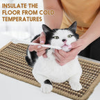 Weysat 4 Pcs Cat Scratcher Mat, Natural Sisal Scratch Mat with Sticky Tapes, 7.8 x 15.7 Inch Cat Scratch Pad Rug Scratching Pad for Protecting Sofa Furniture Chair