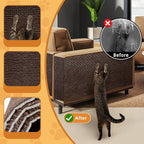 2pack Cat Scratch Couch Furniture and Wall Protector | Adhesive Cat Scratch Pad for Covering Cat Tower, DIY Climbing Cat Scratcher Couch Protector from Cat Claws Scratching (Brown)