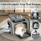 Top tasta Dog Cat Carrier Pet Carriers for Small Medium Large Cats Dogs Carrier Soft Sided Small Puppy Dog Carrier Portable Foldable Airline Approved Dog Cat Travel Carrier Grey Black M