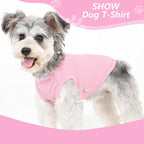 2 Pack Dog Clothes for Small Dogs Summer Dog Shirt Vest Girl Boy Lightweight Puppy T-Shirts Blank Soft and Cool Pet Clothing Sleeveless Medium Large Dog Outfit (Pink+D-Pink, X-Small)