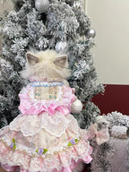 Furbabycare® Elegant Sweet Fashion Puppy Dog Blingbling Princess Skirt Pet Dog Lace Cake Camisole Tutu Dress A-Pink Medium