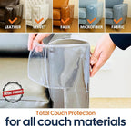 Cat Scratch Furniture Protector for Couches, Couch Arm Covers, Anti-Scratch Furniture Protector for Leather Couch, Cat Deterrent, Sofa Arm Covers, Couch Corner Protector - Model 1b