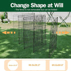 PJYuCien Dog Playpen with Bottom Pad - Metal Foldable Exercise Pen, 8 Panels 36" H x 24" W Indoor Outdoor Pet Fence Puppy Crate Kennel, Black