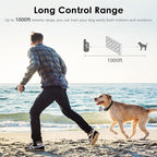 Shock Collar for Dogs, IP67 Waterproof Dog Training Collar with Remote, 3 Training Modes with Beep, Vibration, and Safe Static, Rechargeable E Collar for Large Medium