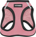 Best Pet Supplies - All Weather Mesh/Plush, Reflective, No Pull Harness for Small, Medium Dogs, Cats - Secure with Hook & Loop Fastener, Buckle, Double D-Rings - Pink/Black Trim, M