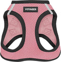 Best Pet Supplies - All Weather Mesh / Plush, Reflective, No Pull Harness for Small, Medium Dogs, Cats - Secure with Hook & Loop Fastener, Buckle, Double D-Rings - Pink/Black Trim, S