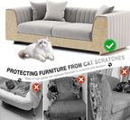 1Pack Total 39.3"x15.8" Cat Scratch Mat for Cat Couch Furniture and Wall Protector | Trimmable Self-Adhesive Carpet Climb Cat Scratcher for Covering Cat Tower and Replacement Pads (Khaki)