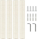 4 Pcs 2.9in 7.4cm Diameter Cat Scratching Post Replacement Pole Parts for Cat Tower (M10, 19.7in/50cm)