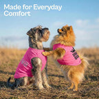Parisian Pet 2 Pack Dog Shirts – 100% Cotton Pink Shirts for Large Dogs Girl – Sleeveless Diva and Drama Queen Dog Clothes – Breathable Summer Pet Apparel - Stretchy and Stylish T Shirts for Dogs