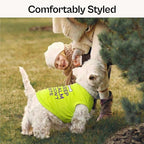 Parisian Pet Dog Shirt – 100% Cotton Shirts for Medium Dogs – Sleeveless Puppy Vest – Lightweight and Breathable Pet Apparel – Pullover Summer Dog Clothes - Stretchy Funny T Shirts for Dogs