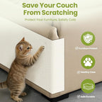 Cat Scratch Couch Furniture Protector, 78.7" x 15.8" Cat Scratcher Pad Deterrent from Cats Claws Scratching, DIY Sisal Carpet Cat Proof Couch Cover Replacement for Indoor Sofa, Wall, Door, Beige