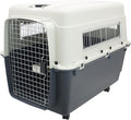 SportPet Designs Plastic Kennels Rolling Plastic Airline Approved Wire Door Travel Dog Crate, XXX-Large