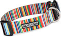 Lucky Love Dog Wide Dog Collar - Adjustable, Durable, Soft Webbing, & Comfortable 1.5 inch Wide Collar for Dogs Male and Female with Strong Buckle - Hippie, X-Large