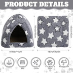 Cat Bed for Indoor, Self Warming Cozy Cat House Cave Bed Kitten Tent for Small Pets Hideout with Self Heating Mat Soft Removable Washable Cushion for Puppy Bunny Small and Medium Pet