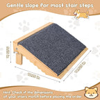 2-Pack Foldable Dog Ramp, Non-Slip Pet Ramp for Stairs, Porch Steps & Indoor Use, Easy Climbing for Small Medium Dogs & Cats, Easy Storage