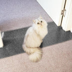 Carpet Protector for Pets Cat Carpet Protector for Doorway, Anti Scratch Under Door Cat Scratch Protector Mat, Easy to Cut Plastic Stopper (Grey, 3.6FT-2pack)