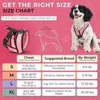 Gooby Comfort X Head in Harness - Pink, Large - No Pull Small Dog Harness Patented Choke-Free X Frame - Perfect on The Go Dog Harness for Medium Dogs No Pull or Small Dogs for Indoor and Outdoor Use