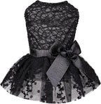 CuteBone Dog Birthday Dress Girl Puppy Skirt Tutu Cat Wedding Outfit Pet Party Clothes for Small Dogs Costume DD15XXS