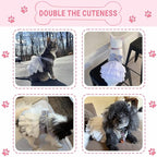 Dog Dresses, Fashion Pet Dog Clothes, Striped Mesh Puppy Dogs Princess Dresses (Blue, Large)