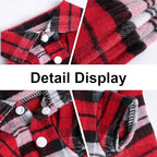 3 Pcs Dog Clothes Plaid Shirt Puppy Clothes Button Up Cat Shirt for Small Pet Dogs Cat Christmas Costume (Small)
