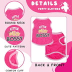 4 Pieces Puppy Clothes for Small Dogs Girl Girl Dog Clothes Cute Soft Dog Shirts Female Doggie Shirts Pet Clothing (Medium)