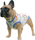 iChoue 100% Breathable Cotton Pug Halloween Cartoon T Shirts Cute Clothes for Dogs Vest Tank Tops Puppy French Bulldog Frenchie English Boston Terrier Rainbow - Small