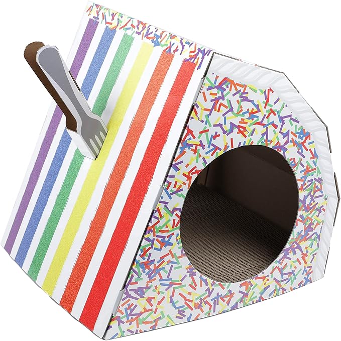 Kitty City Rainbow Cake Slice Scratcher