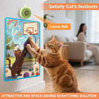 Cat Scratching Mat with Bonus Adhesive Catnip | All-in-One 23.6x15.7 Inch Sisal Scratcher for Wall/Floor, Stops Couch Carpet Scratching, Durable Anti-Slip