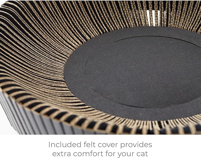 Nest Cat Scratcher Lounge Bed (Midnight Black Un-Assembled)