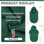 KOOLTAIL Dog Hoodie for Large Medium Small Dogs,Soft&Warm Pet Sweater with Leash Hole and Pocket Boy Girl, Puppy Fall Winter Jacket Clothes,French Pitbull Cold Weather Coat Sweatshirt,Deep Green XXL