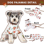 Dog Pajamas Spring Summer Dog Clothes for Small Medium Dogs Girl Boy Cute Soft Puppy Pjs Clothes Doggie Onesies Cat Pet Jammies Outfit (Brown,M)