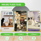 24/7 Shop at Home Court 54 inch Multi-Level Cute Cat Tree Tower with Dangling Ball and Scratching Posts for Indoor Cats Adults, Kitten Supplies, Pet House, Beige